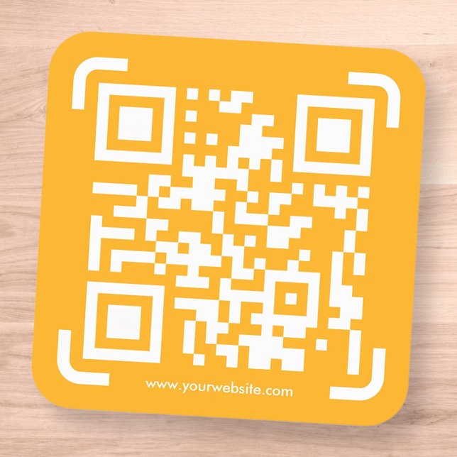 Adesivo Quadrado Business Scan Me QR Code Site Modern Simples (Criador carregado)
