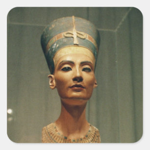 Adesivo Quadrado Busto da Rainha Nefertiti, vista frontal