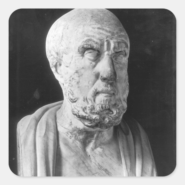 Adesivo Quadrado Busto de Hipócrates (Frente)