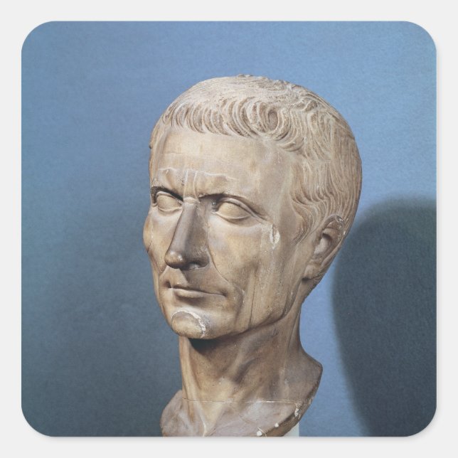 Adesivo Quadrado Busto de Júlio César (Frente)