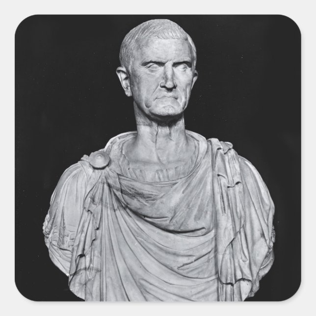 Adesivo Quadrado Busto de Marcus Licinius Crassus (Frente)