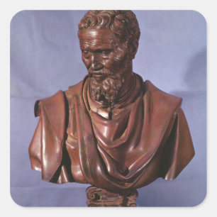 Adesivo Quadrado Busto de Michelangelo Buonarroti