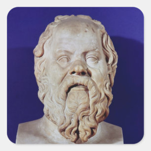 Adesivo Quadrado Busto de Socrates