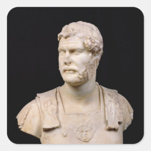Adesivo Quadrado Busto do imperador Hadrian encontrado em Creta