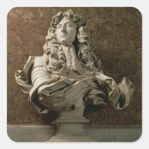 Adesivo Quadrado Busto do retrato de Louis XIV (1638-1715), 1665,