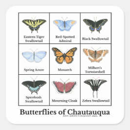 Adesivo Quadrado Butterflies of Chautauqua