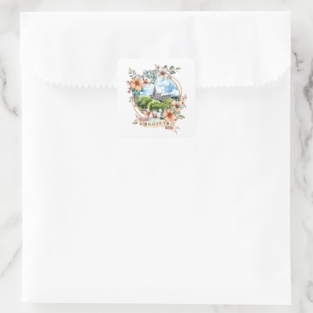 Adesivo Quadrado Buzet Croácia (Bolsa)