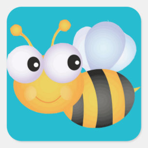 Adesivo Quadrado Buzzy Bee