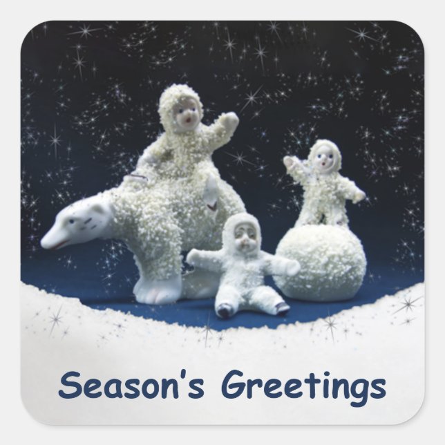 Adesivo Quadrado Bye Bye Snow Babies (Frente)