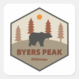 Adesivo Quadrado Byers Peak Wilderness Colorado Bear