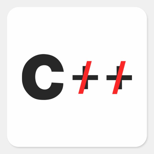 Adesivo Quadrado C, não C++ (Frente)