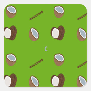 Adesivo Quadrado C para o verde de coco