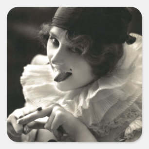 Adesivo Quadrado C. Taunt Bonito de Mulher de 1910