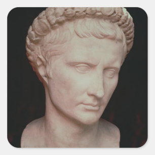 Adesivo Quadrado Cabeça de Caesar Augustus
