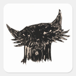 Adesivo Quadrado Cabeça de Cartoon Marley Fish