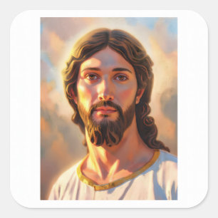 Adesivo Quadrado Cabeça de Cristo por Mark Edward Westerfield após