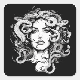 Adesivo Quadrado Cabeça de Medusa