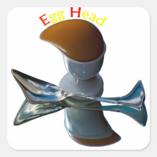 Adesivo Quadrado Cabeça de Ovo Designs Quirky