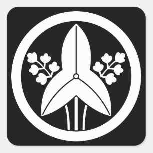 Adesivo Quadrado Cabeça de seta em pé em círculo