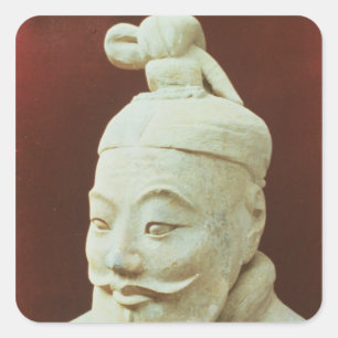 Adesivo Quadrado Cabeça de um guerreiro, exército do Terracotta