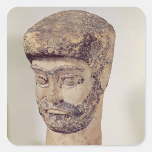Adesivo Quadrado Cabeça de um homem frisado, c.1800 BC