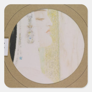 Adesivo Quadrado Cabeça de uma mulher, c.1908 (pastel no papel)