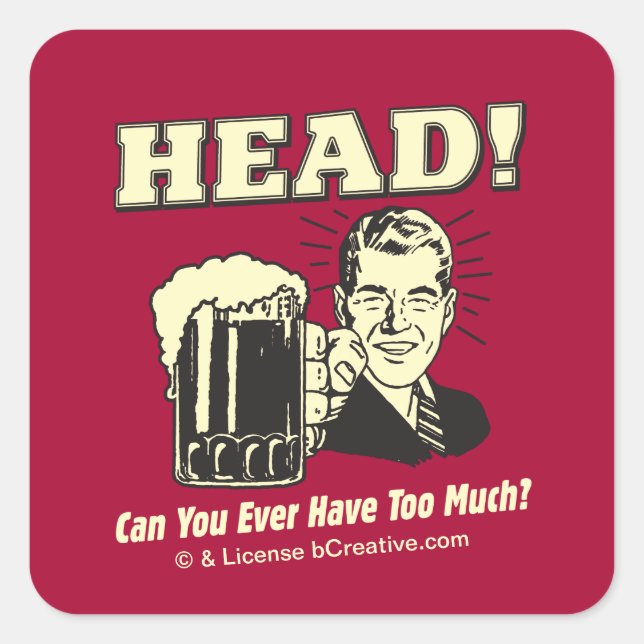 Adesivo Quadrado Cabeça: Você Pode Ter Muito? (Frente)