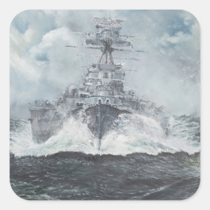Adesivo Quadrado Cabeças da capa para Bismarck 23rdMay 1941. 2014
