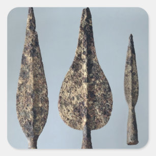 Adesivo Quadrado Cabeças da lança e do dardo, 475-300 BC