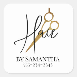 Adesivo Quadrado Cabeleireiro Personalizado Salão de Cabeleireiro