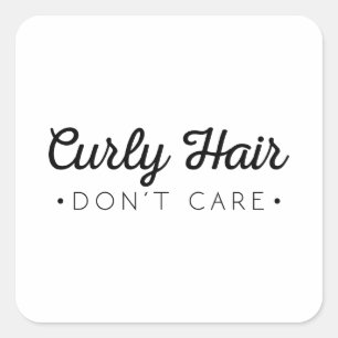 Adesivo Quadrado Cabelo Curly Não se importa