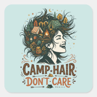 Adesivo Quadrado Cabelo de Acampamento Não Liga
