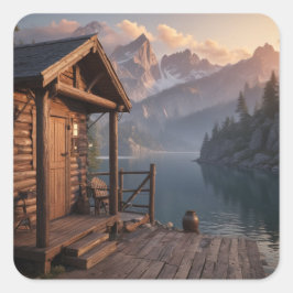 Adesivo Quadrado Cabina No Lago