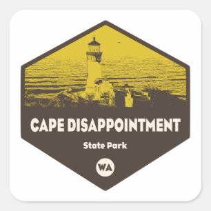 Adesivo Quadrado Cabo Desapontado State Park Washington