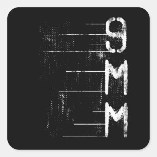 Adesivo Quadrado Caça-Alvo de Intervalo de Disparo de Armas de Arma