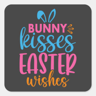 Adesivo Quadrado Caça ao Ovo de Páscoa - Animal