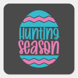 Adesivo Quadrado Caça ao Ovo de Páscoa. Celebrar