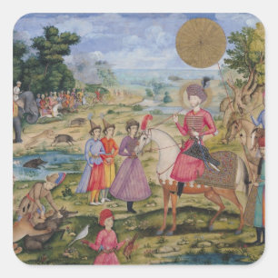 Adesivo Quadrado Caça real, de Isfahan, Irã