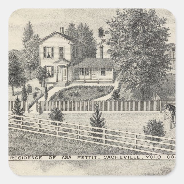 Adesivo Quadrado Cacheville res, Madison mill (Frente)