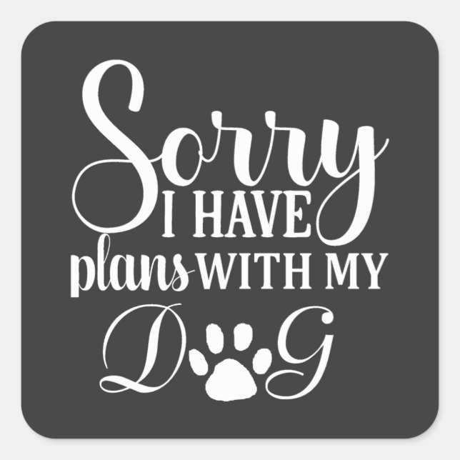 Adesivo Quadrado Cachorro (Frente)