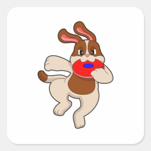 Adesivo Quadrado Cachorro em Reprodução