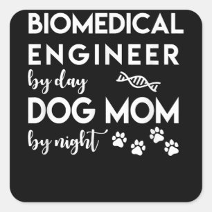 Adesivo Quadrado Cachorro Engenheiro biomédico Cachorro Cachorro C