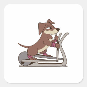 Adesivo Quadrado Cachorro Legal Ama Treino