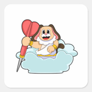 Adesivo Quadrado Cachorro nas Trevas com Arte