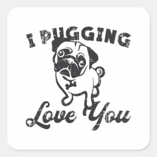 Adesivo Quadrado Cachorros I Shih Tzu Não Puppy Vintage Engraçado