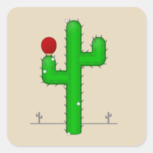 Adesivo Quadrado Cactus Torna Perfeito