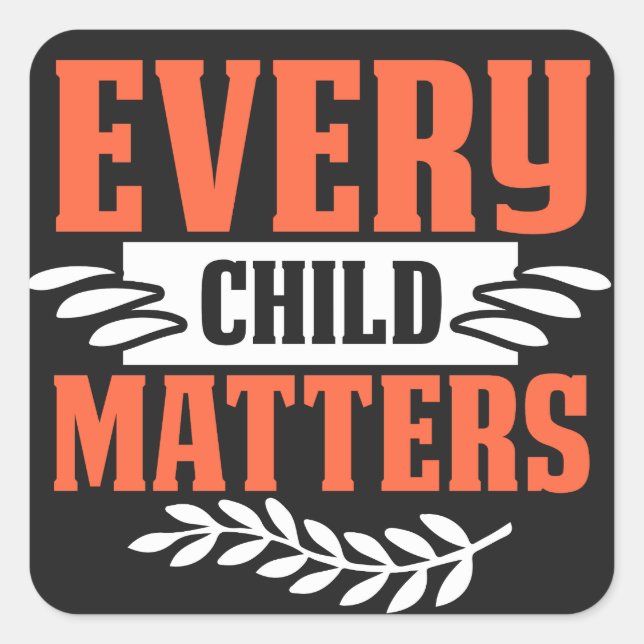 Adesivo Quadrado Cada Criança Importa Indígenas (Frente)