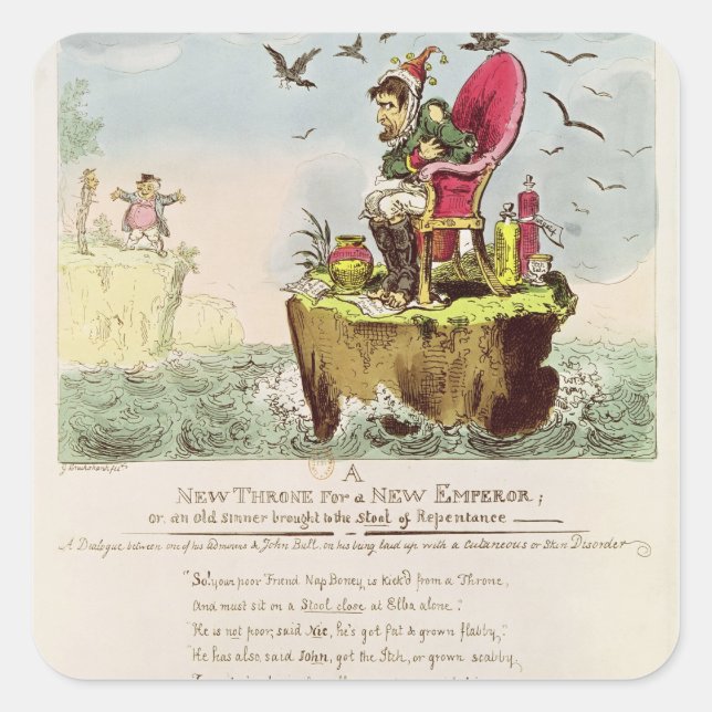 Adesivo Quadrado Cadeira Elba de Boney, publicada por S. Knight (Frente)