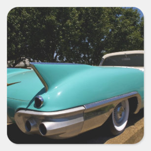 Adesivo Quadrado Cadillac conversível verde de Elvis Presley em