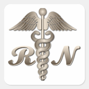 Adesivo Quadrado Caduceus do RN
